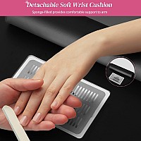 Omysalon Manicure Table Nail Desk For Nail Tech Nail Table Station Welectric Dust Collector Nail Makeup Beauty Salon Storage