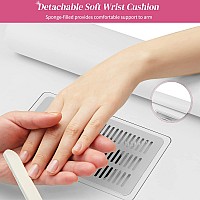 Omysalon Manicure Table Nail Desk For Nail Tech Nail Table Station Welectric Dust Collector Nail Makeup Storage For Beauty Sa