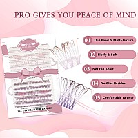 168 Pcs Colored Lash Clusters 2 Colors Mixed Cluster Lashes Dramatic Cosplay Lashes for DIY Individual Lash Extensions at Home Thin Band and Soft (Light Purple+Dark Purple, D-10-16mix)