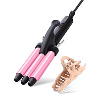 Mini Three Barrel Curling Iron Small Curling Wand 12 Inch For Home And Travel Ceramic Tourmaline Add Shine To Waves Youuish