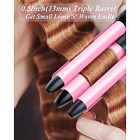 Mini Three Barrel Curling Iron Small Curling Wand 12 Inch For Home And Travel Ceramic Tourmaline Add Shine To Waves Youuish