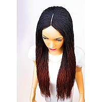 Wow Braids Twisted Wigs Braided Wigs For Black Women Micro Million Twist Wig With Glueless Swiss Lace Closure Cap Synthetic