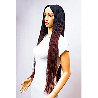 Wow Braids Twisted Wigs Braided Wigs For Black Women Micro Million Twist Wig With Glueless Swiss Lace Closure Cap Synthetic