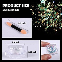 Laza Chameleon Flakes 8 Colors Nail Confetti Powder Irregular Colorshift Pigment Powder For Nails Art Supplies Epoxy Resin Tu