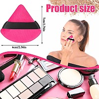 Pimoys 12 Pieces Powder Puff Soft Face Makeup Sponge Velour Triangle Powder Puffs For Loose Powder Cosmetic Foundation Sponge Be