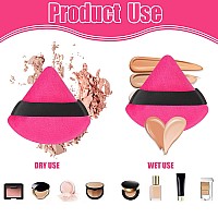 Pimoys 12 Pieces Powder Puff Soft Face Makeup Sponge Velour Triangle Powder Puffs For Loose Powder Cosmetic Foundation Sponge Be