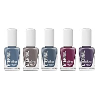 Eternal Blue Nail Polish Set For Women Dark Elegant Brown Nail Polish Set For Girls Pink Nail Polish Quick Dry Long Last