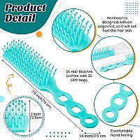 Lauwell 36 Pcs Hair Brushes In Bulk For Homeless Disposable Hair Brushes Nylon Bristles Detangling Brush For Curly Wet And Dry