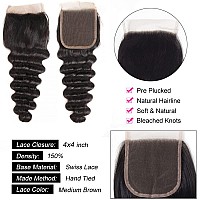 Loose Deep Wave Bundles With Lace Closure 12A Brazilian Virgin Human Hair Bundles With Closure 18 20 2216 100 Unprocessed Hu