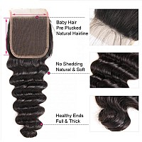 Loose Deep Wave Bundles With Lace Closure 12A Brazilian Virgin Human Hair Bundles With Closure 18 20 2216 100 Unprocessed Hu