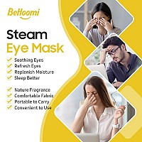 Behoomi Steam Eye Mask 10 Packs Heated Eye Mask Self Heating Disposable Spa Warm Compress For Eyes Sleep Mask Soothing Moist