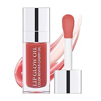 Mxnslwa Plumping Hydrating Lip Gloss Long Lasting Nonsticky Tinted Balm Revitalizes Dry Lips Rosewood