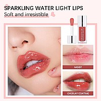 Mxnslwa Plumping Hydrating Lip Gloss Long Lasting Nonsticky Tinted Balm Revitalizes Dry Lips Rosewood