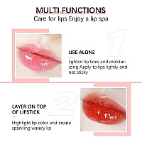 Mxnslwa Plumping Hydrating Lip Gloss Long Lasting Nonsticky Tinted Balm Revitalizes Dry Lips Rosewood