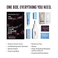 Madison Reed Radiant Hair Color Kit Darkest Cool Sangria For 100 Gray Coverage Ammoniafree 4Vr Volterra Amethyst Permanent