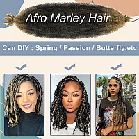 Afro Marley Twist Hair 3 Packs Preseparated Springy Twsit For Soft Locs 18 Inch Marley Twist Braiding Hair Ombre Blonde Kinky T