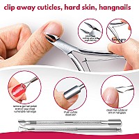 Fandamei Nail Files And Buffers Kit Cuticle Remover Kit With Nail File Buffer Buffer Block Cuticle Nipper Pusher Peeler