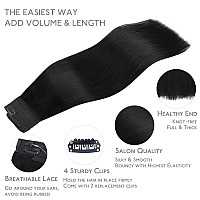 Wennalife Wire Hair Extensions Increase 50 Lifespan Real Human Hair 18 Inch 125G Balayage Natural Black To Chestnut Brown Rem