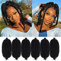 BAOTA Afro Twist Hair 12 Inch Marley Twist Braiding Hair Pre Fluffed Cuban Twist Kinky Twist Pre Stretched Wrapping Hair for Soft Locs Hair Extensions