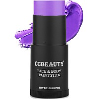 Ccbeauty Purple Face Body Paint Stick Oil Face Painting Kit Foundation Makeup Purple Eye Black Sticks For Sports Facepaint Fo