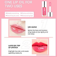 Mxnslwa Plumping Lip Oil Long Lasting Hydrating Lip Gloss Tinted Lip Balm Nonsticky Revitalizing Tinting Lip Care Oil For Dry