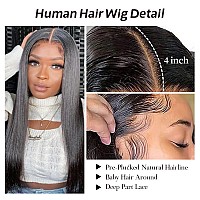 Jessica Hair 13X4 Lace Front Human Hair Wigs Straight Hair Glueless Wigs For Black Women Nature Color Wigs Pre Plucked With Baby