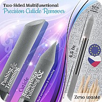 Gladzy Glass Cuticle Pusher Manicure Cuticle Stick Crystal Glass Cuticle Remover Professional Nail Care Tool Genuine Cze