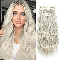 Clip In Hair Extensions For Women 20 Inch Long Wavy Brown Extensions 6Pcs Ice Brown Hairpieces That Blend Naturally With Your