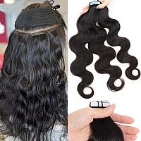 Body Wave Tape In Hair Extensions Human Hair Black Women Curly Tape Ins For Black Women Human Hair Body Wave Tape In Hair Extens