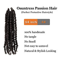 Passion Twist Hair 14 Inch 7 Packs Pretwisted Short Passion Crochet Twist Hair Prelooped Crochet Passion Twist Soft Braids4