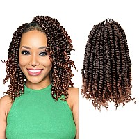 Passion Twist Hair 10 Inch 7 Packs Pretwisted Short Passion Crochet Twist Hair Prelooped Crochet Passion Twist Soft Braids T30