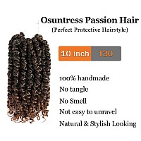 Passion Twist Hair 10 Inch 7 Packs Pretwisted Short Passion Crochet Twist Hair Prelooped Crochet Passion Twist Soft Braids T30