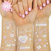 xo, Fetti Cheers Bachelorette Temporary Tattoos - 40 Iridescent Styles Bachelorette Party Decoration, Bridesmaid Favor + Bride To Be