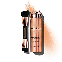 Luminess Silk Airbrush Spray Foundation Buffing Brush Kit Full Coverage Foundation Dualsided Buffing Brush Buildable Co