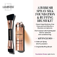 Luminess Silk Airbrush Spray Foundation Buffing Brush Kit Full Coverage Foundation Dualsided Buffing Brush Buildable Co