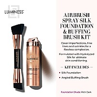 Luminess Silk Airbrush Spray Foundation Buffing Brush Kit Full Coverage Foundation Dualsided Buffing Brush Buildable Co