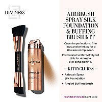 Luminess Silk Airbrush Spray Foundation Buffing Brush Kit Full Coverage Foundation Dualsided Buffing Brush Buildable Co