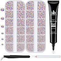 Nail Art Rhinestone Glue Gel2 Boxes Flatback Gems Accessories Kit 1 Tube Of 15Ml Rhinestone Gel Glueuvled Neededcrystal Ab