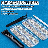 Nail Art Rhinestone Glue Gel2 Boxes Flatback Gems Accessories Kit 1 Tube Of 15Ml Rhinestone Gel Glueuvled Neededcrystal Ab