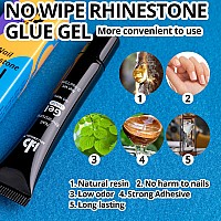 Nail Art Rhinestone Glue Gel2 Boxes Flatback Gems Accessories Kit 1 Tube Of 15Ml Rhinestone Gel Glueuvled Neededcrystal Ab