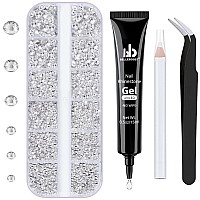 Nail Art Rhinestone Glue Gel1 Box Flatback Gems Accessories Kit 1 Tube Of 15Ml Rhinestone Gel Glueuvled Neededround Glass