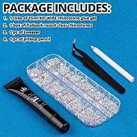 Nail Art Rhinestone Glue Gel1 Box Flatback Gems Accessories Kit 1 Tube Of 15Ml Rhinestone Gel Glueuvled Neededround Glass