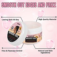 Braid Gel Good For Twist Locs Braids Edge No Flake Extra Hold High Shine Braiding Gel Edge Control Loc Gel Long Lasting Fo