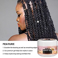 Braid Gel Good For Twist Locs Braids Edge No Flake Extra Hold High Shine Braiding Gel Edge Control Loc Gel Long Lasting Fo