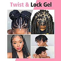 Braid Gel Good For Twist Locs Braids Edge No Flake Extra Hold High Shine Braiding Gel Edge Control Loc Gel Long Lasting Fo