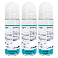 Krystal Stone Deodorant Roll On Natural Mineral Salts With Aloe Vera 3Pack Clear Clean Beauty Formula Fragance Free G