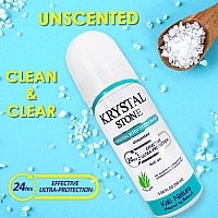 Krystal Stone Deodorant For Men 3Pack Roll On Potassium Alum With Essential Oil Blends Unscented Cool Black And Fresh Cedar