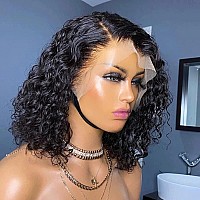 Jessica Hair Short Curly Bob Wigs Human Hair 13X4 Lace Front Wigs For Black Women Deep Wave Bob Wigs Pre Plucked With Baby Hair