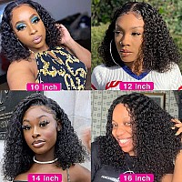 Jessica Hair Short Curly Bob Wigs Human Hair 13X4 Lace Front Wigs For Black Women Deep Wave Bob Wigs Pre Plucked With Baby Hair