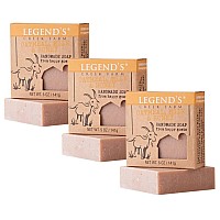 LegendAs creek Farm goat Milk Soap, Moisturizing cleansing Bar for Hands and Body, creamy Lather and Nourishing, gentle For Sensitive Skin, Handmade in USA, 5 Oz Bar (Oatmeal, Milk & Honey, 3-Pack OS)